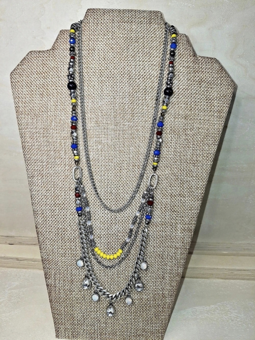Premier Designs Layered Beaded Statement Necklace